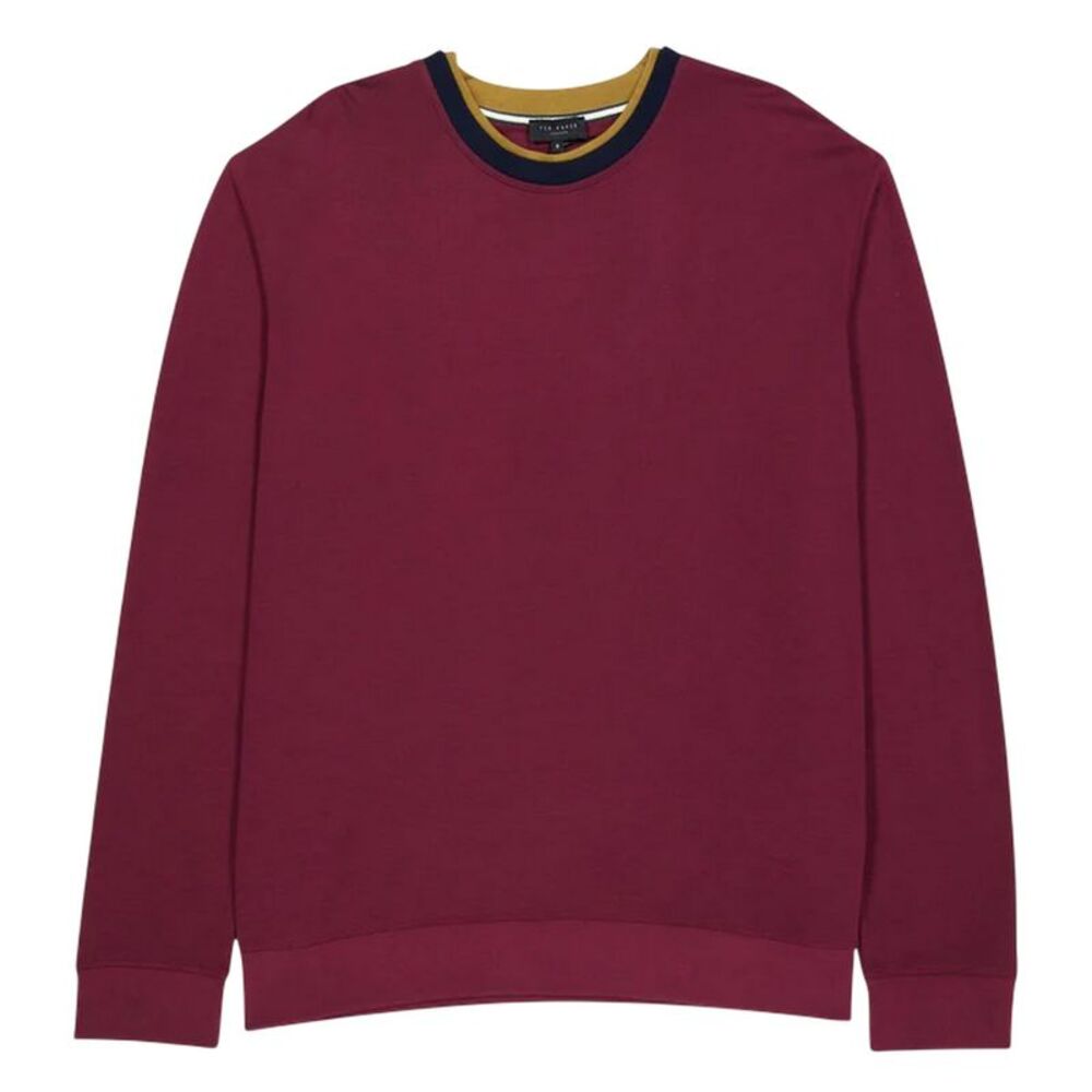 Ted Baker Mens Knitted Layered Regular Sweatshirt / Red